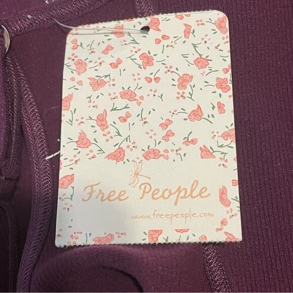 FREE PEOPLE INTIMATELY WOMEN'S WINE SLEEVELESS MOVE ALONG BODYSUIT Sz XS/S - Picture 7 of 9